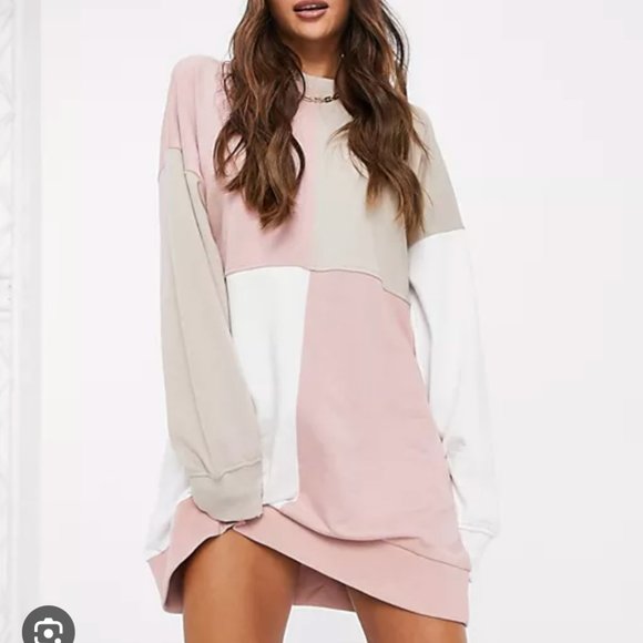 Missguided Colorblock Sweater Dress - Picture 1 of 3